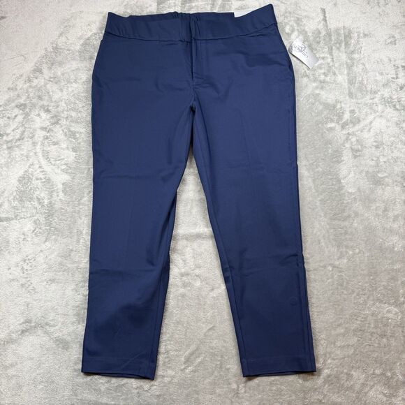 Catherine’s Modern Stretch Pants Women’s 16 Blue Solid Professional Office - Picture 1 of 7